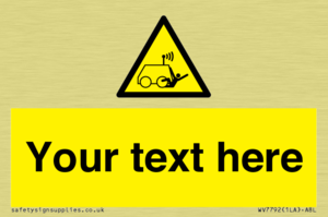 Custom warning run over by operator controlled machine